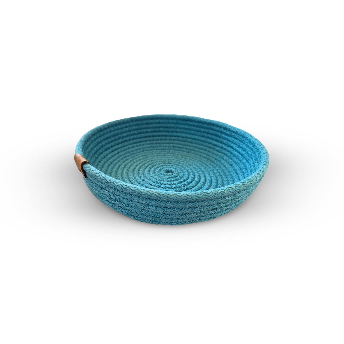 Blue Round Cotton Rope Basket