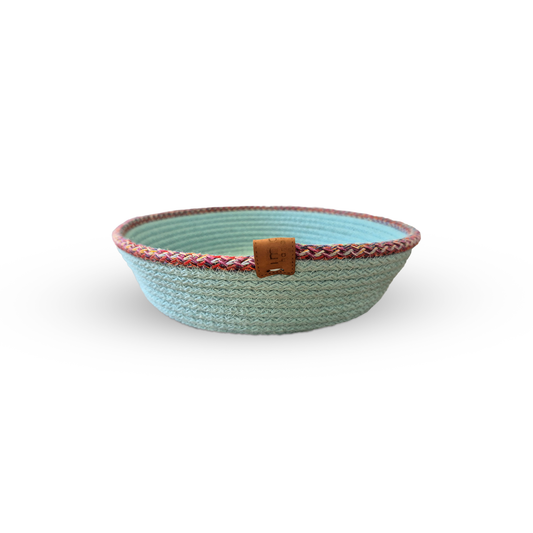 Mint Pink Cotton Rope Basket