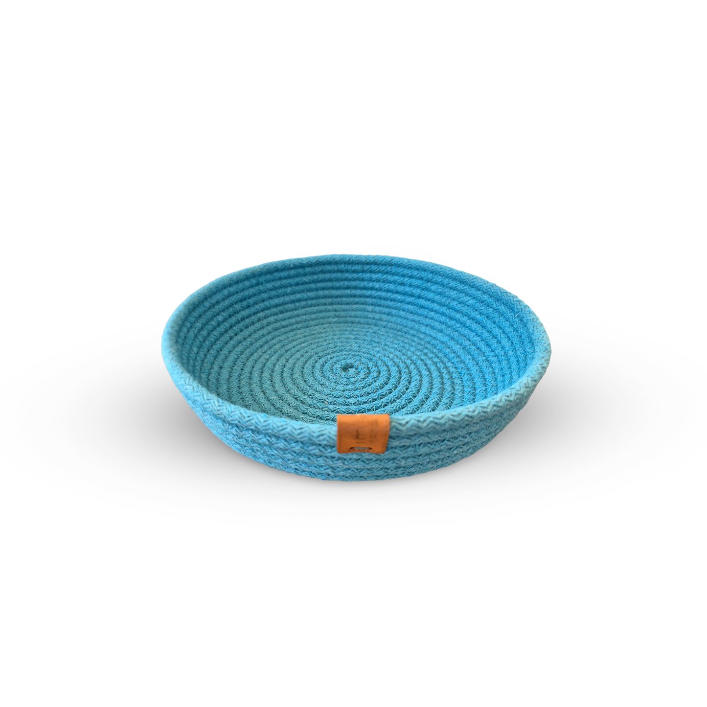 Blue Round Cotton Rope Basket