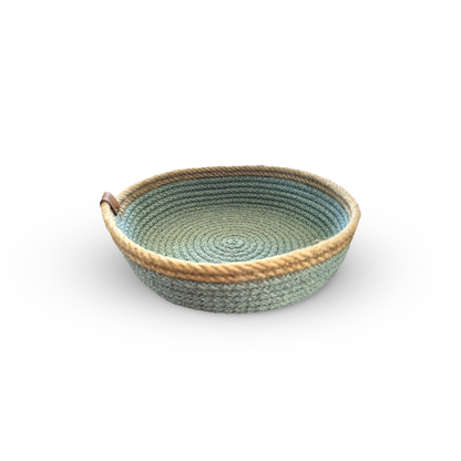 Mint Brown Cotton Rope Basket