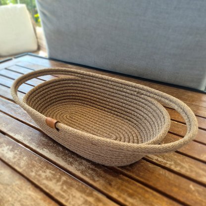 Brown Boat Cotton Rope Basket